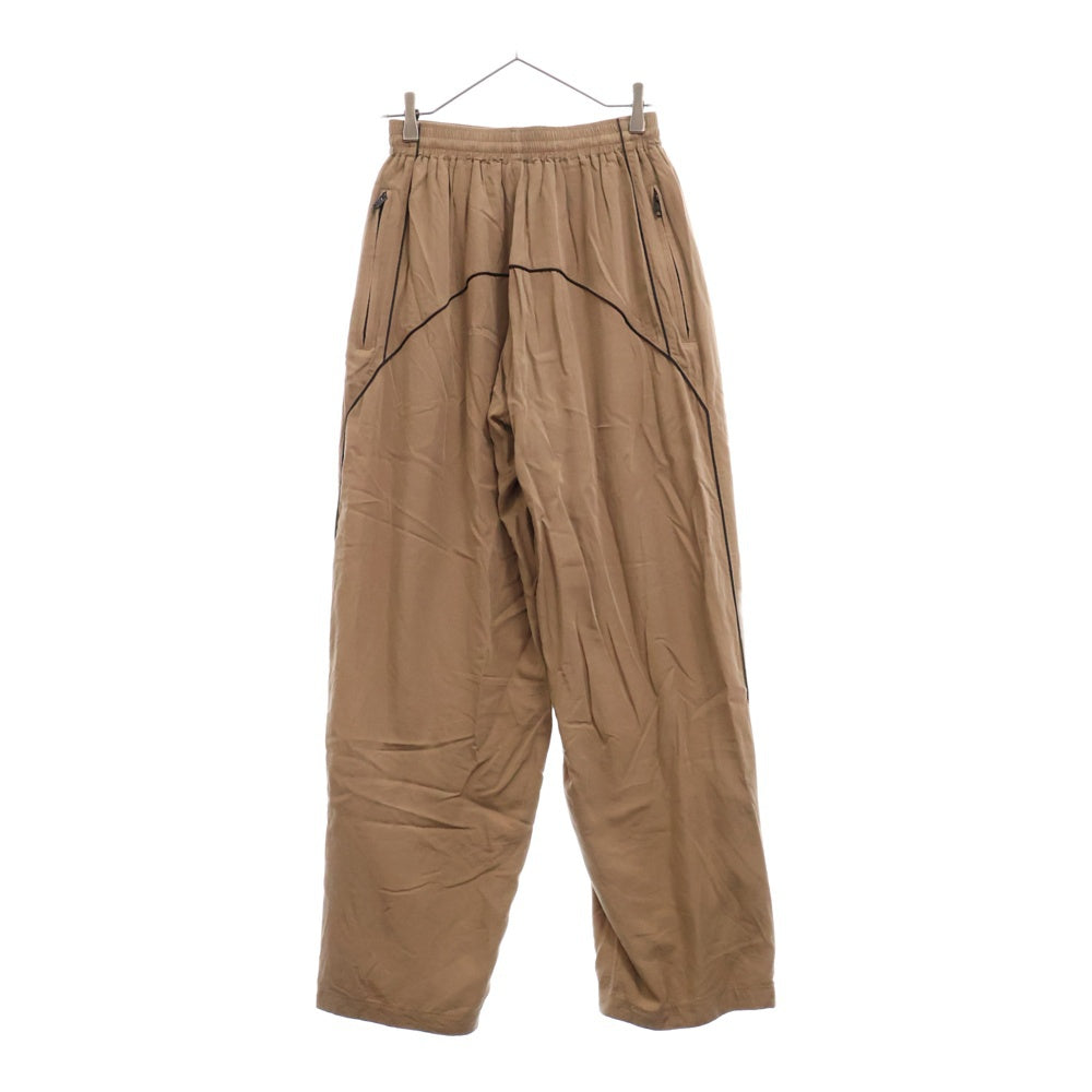 BALENCIAGA(バレンシアガ) Brown Fluid Poplin Track Pants ロゴ刺繍ナイロントラックパンツ ブラウン 643052 TF002