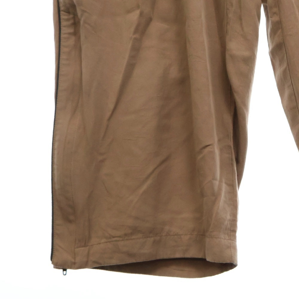 BALENCIAGA(バレンシアガ) Brown Fluid Poplin Track Pants ロゴ刺繍ナイロントラックパンツ ブラウン 643052 TF002