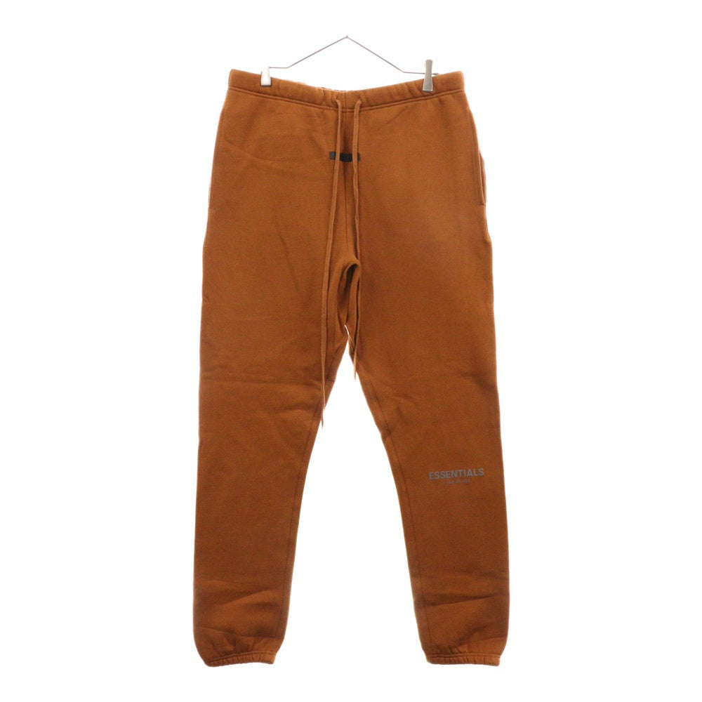 FEAR OF GOD ESSENTIALS(フィアオブゴッド エッセンシャルズ) SWEAT PANTS リフレクターロゴプリント スウェットパンツ ブラウン