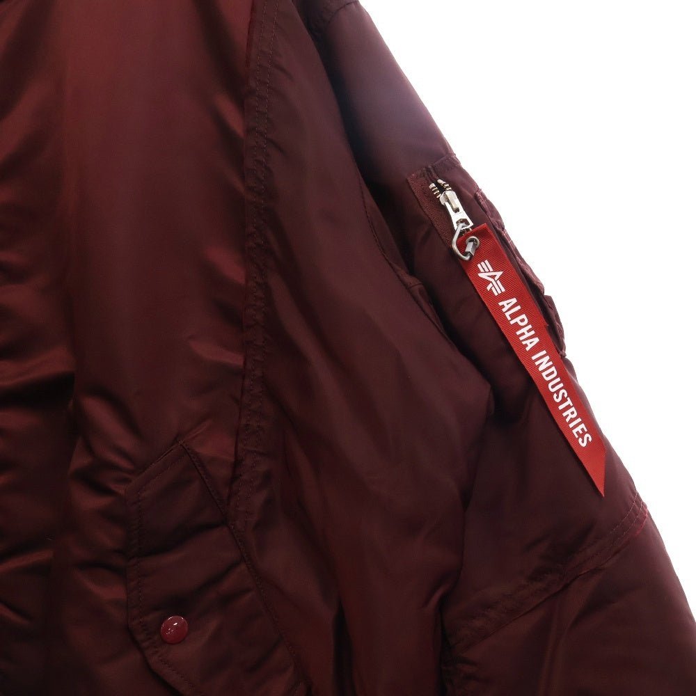 mastermind JAPAN(マスターマインドジャパン) ×Alpha PATCHED PRINT MA-1 アルファ アームロゴ ボンバージャケット ブルゾン バーガンディー TA1734-9006