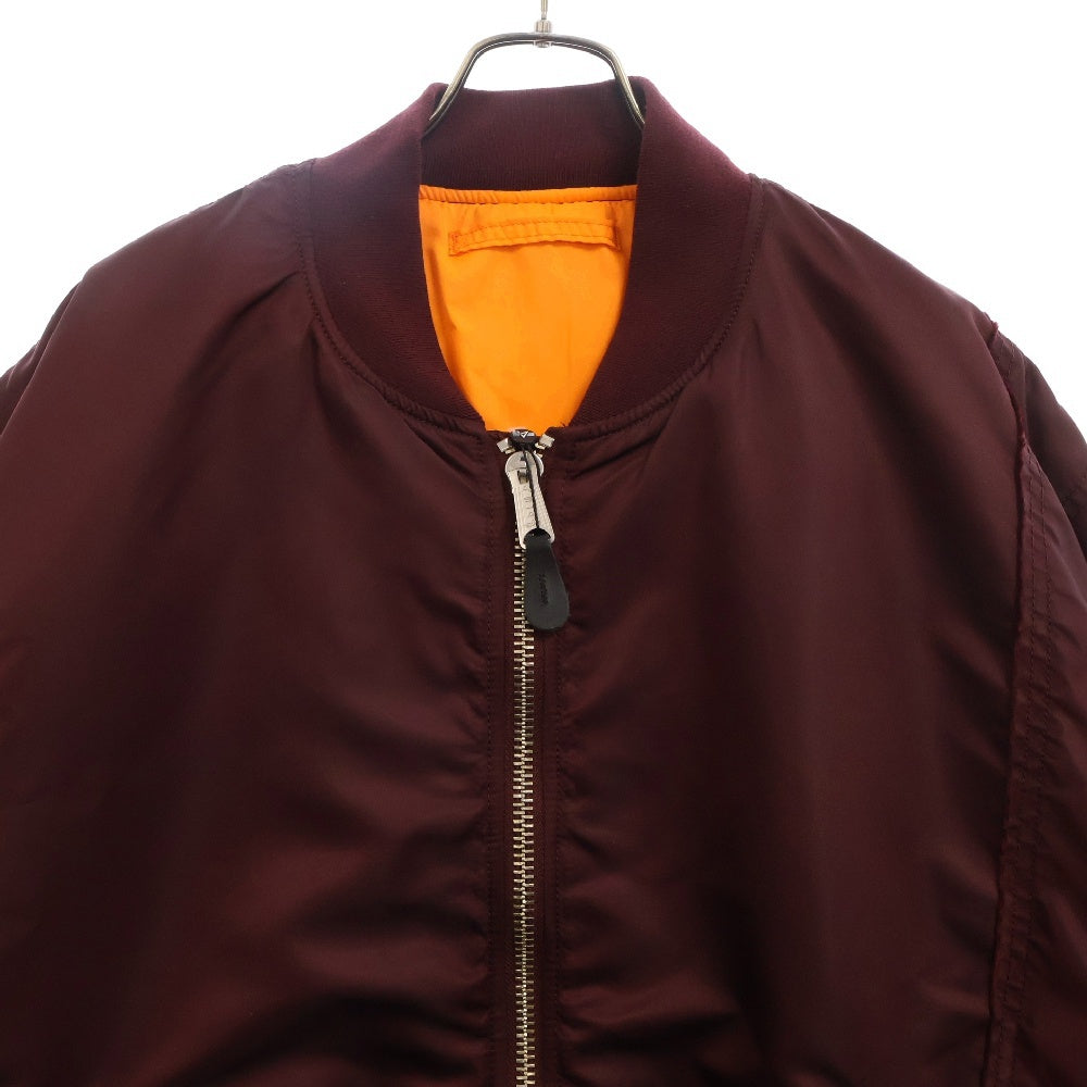 mastermind JAPAN(マスターマインドジャパン) ×Alpha PATCHED PRINT MA-1 アルファ アームロゴ ボンバージャケット ブルゾン バーガンディー TA1734-9006