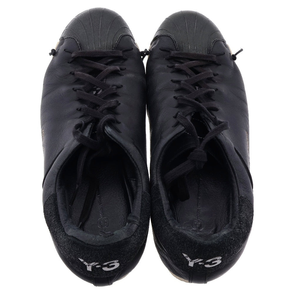 Y-3(ワイスリー) SUPER KNOT レザー ローカットスニーカー ブラック US8/26cm CG6082