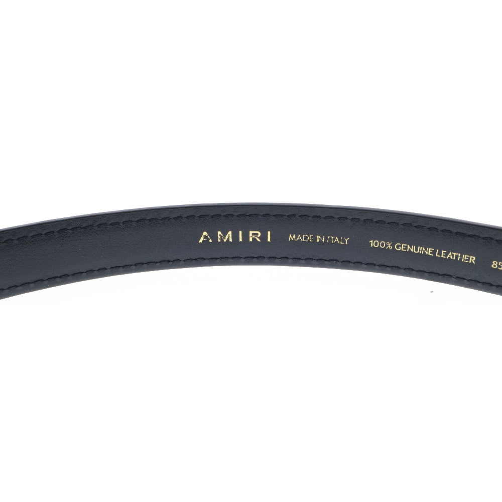 AMIRI(アミリ) MA 2 CM BELT ロゴプレート レザー ベルト ブラック AMACBL1017