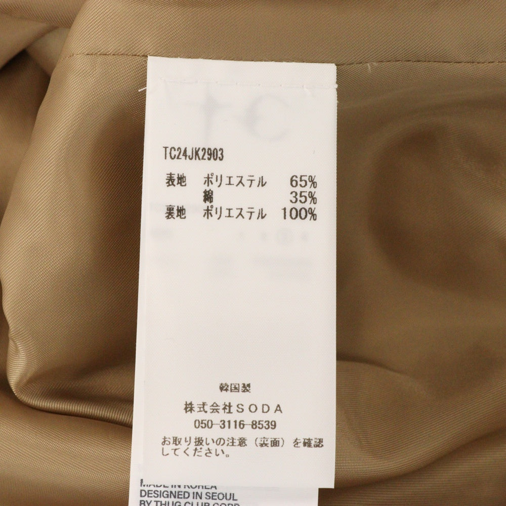 THUG CLUB(サグクラブ) 24AW TC ARMY BLAZER TC24JK2903 アーミーブレザー カモフラ総柄テーラードジャケット ブラウン