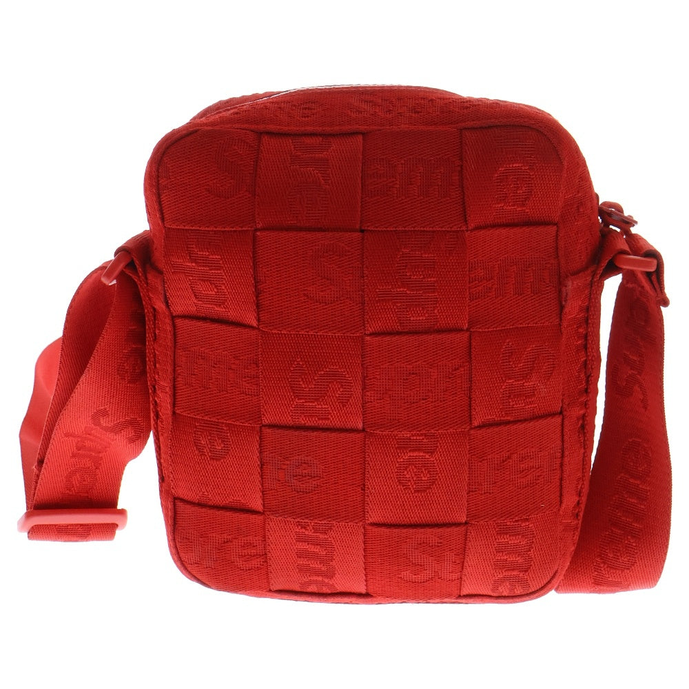 SUPREME(シュプリーム) 24SS Woven Shoulder Bag ロゴ ウーブン ショルダーバッグ レッド