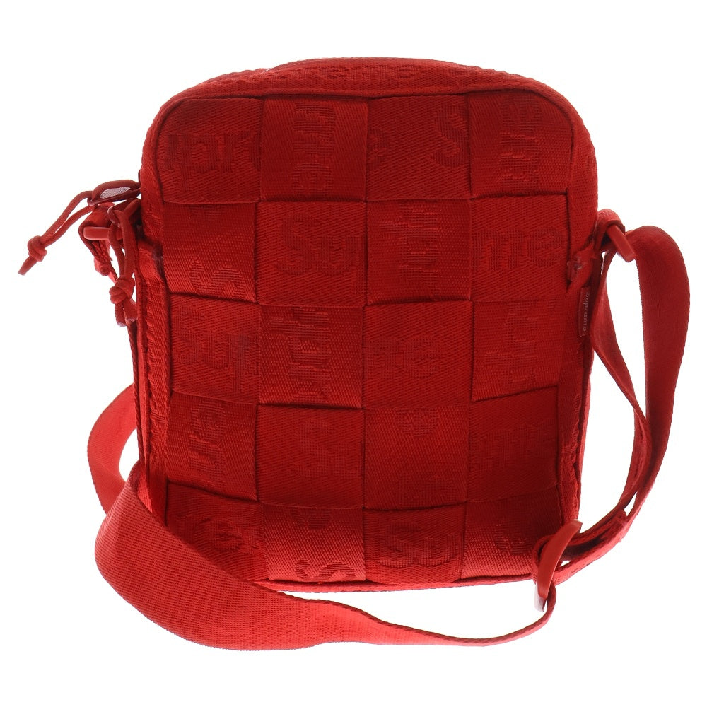 SUPREME(シュプリーム) 24SS Woven Shoulder Bag ロゴ ウーブン ショルダーバッグ レッド
