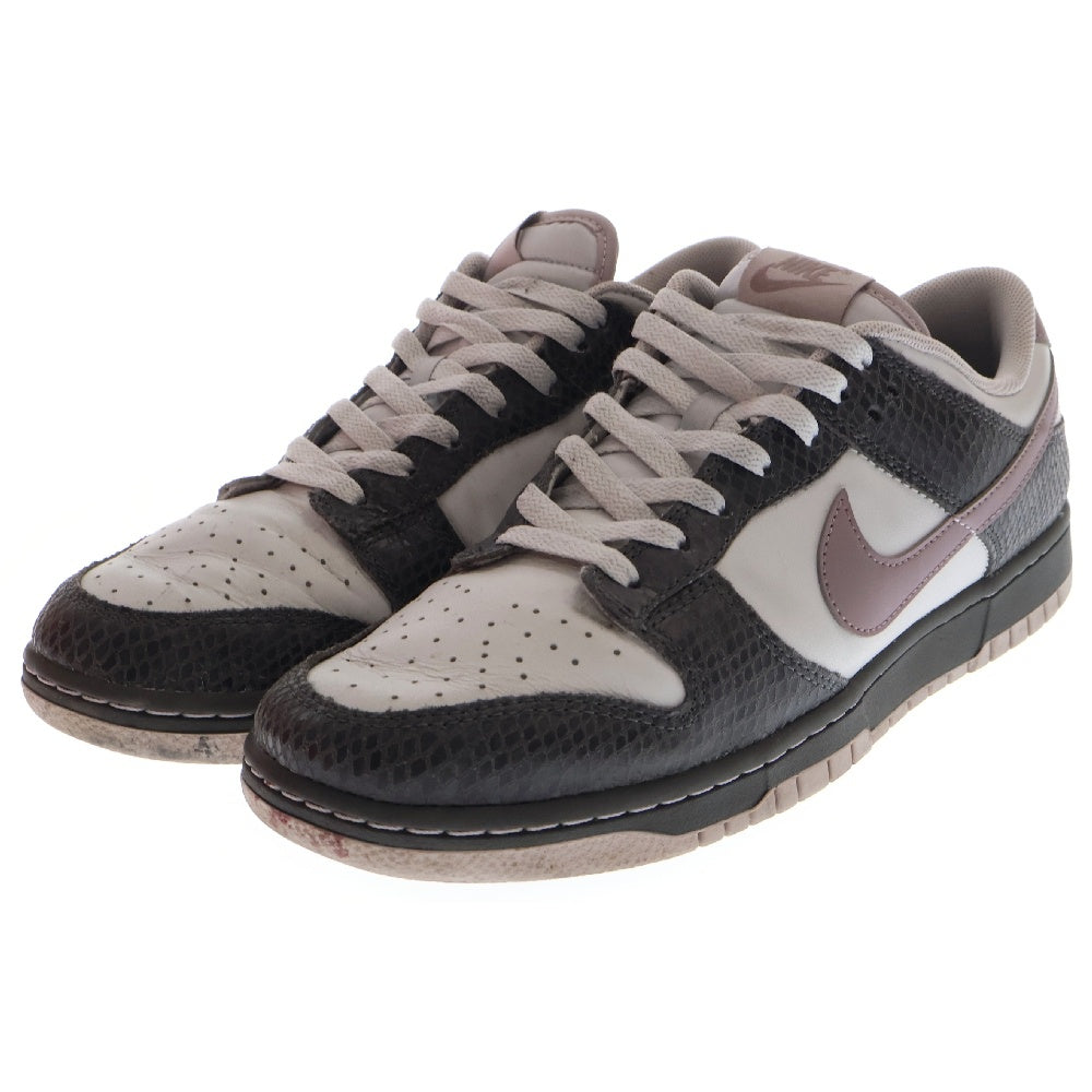 NIKE(ナイキ) DUNK LOW SE ダンク スネークスキン ローカットスニーカー カーキ/ホワイト US10.5/28.5cm HV6932-299