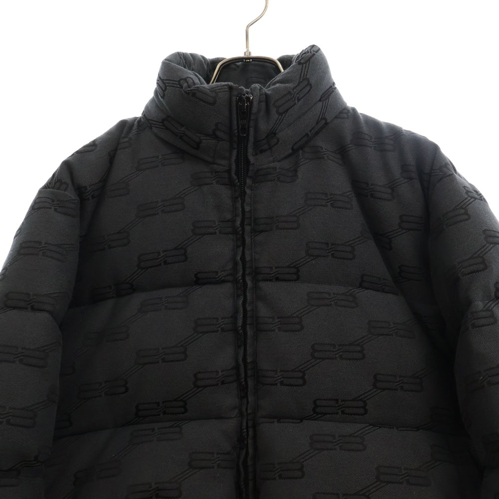 BALENCIAGA(バレンシアガ) 22AW Short Down Jacket 総柄ショートダウンジャケット グレー 719863 TMQ30