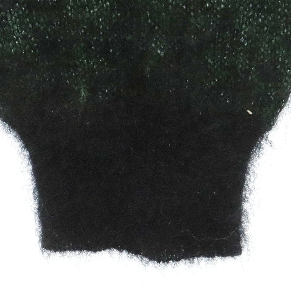 SAINT MICHAEL(セントマイケル) 22AW ×BORN X RAISED B&R KNIT CROWN ボーンレイズド クルーネック長袖モヘヤニットセーター ブラック/グリーン SM-A22-0000-072