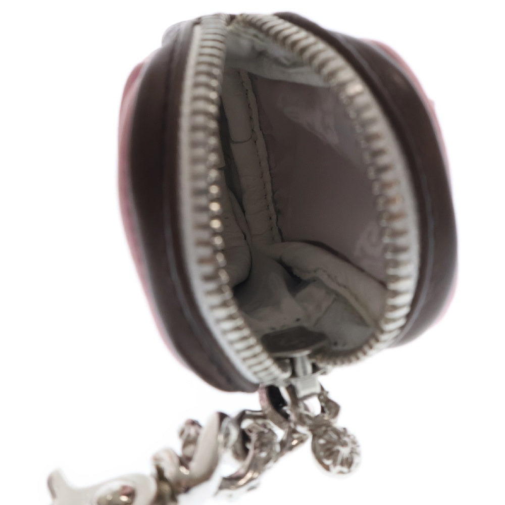 CHROME HEARTS(クロムハーツ) MICRO TAKA マイクロタカ CHプラス付きファンシークリップレザーAirPodsケース イヤホンケース ピンク/ブラウン