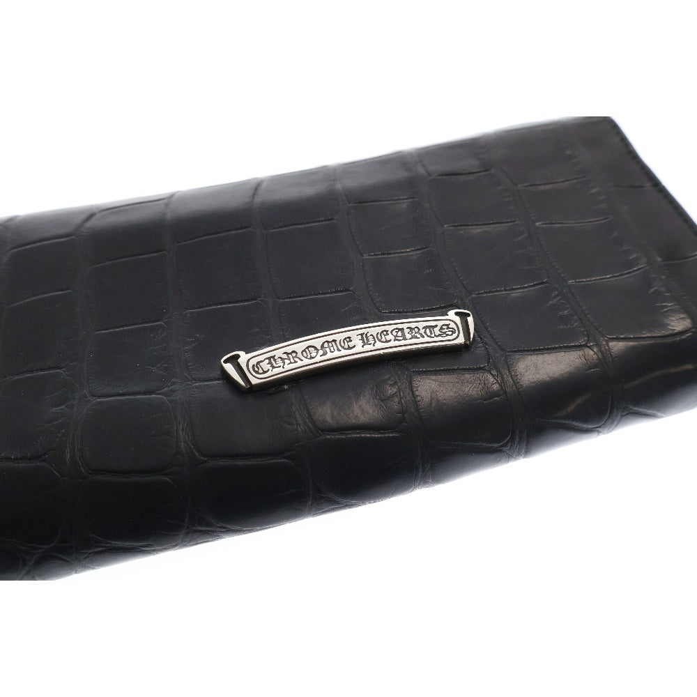 CHROME HEARTS(クロムハーツ) JUDY ALLIGATOR ジュディアリゲーター クロスボタンアリゲーターレザーウォレット財布 ブラック