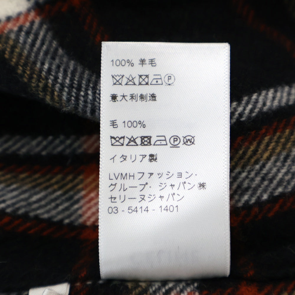 CELINE(セリーヌ) 21AW Wool Twill Check Loose Shirt ウールツイルチェックルーズシャツ 長袖シャツ マルチ 2C510231L