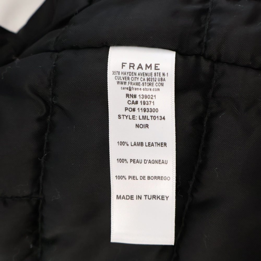 FRAME(フレイム) オーバーサイズ ラムレザー ブルゾン レザージャケット ブラック