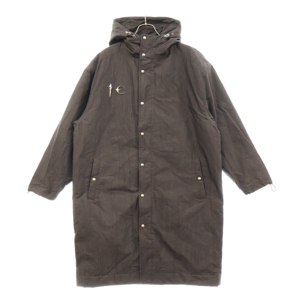 THUG CLUB(サグクラブ) 24AW SNIPER HOOD JACKET スナイパーフードジャケット ロングナイロンパファーコート ブラック TC24PA0401