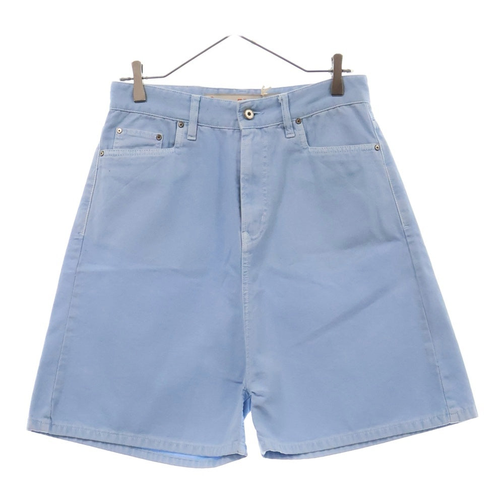 PDF(ピーディーエフ) KILT SHORT CANVAS パッチデザインデニムハーフパンツ ショートパンツ ブルー PDF24S-KLTSHRGF050S24PX