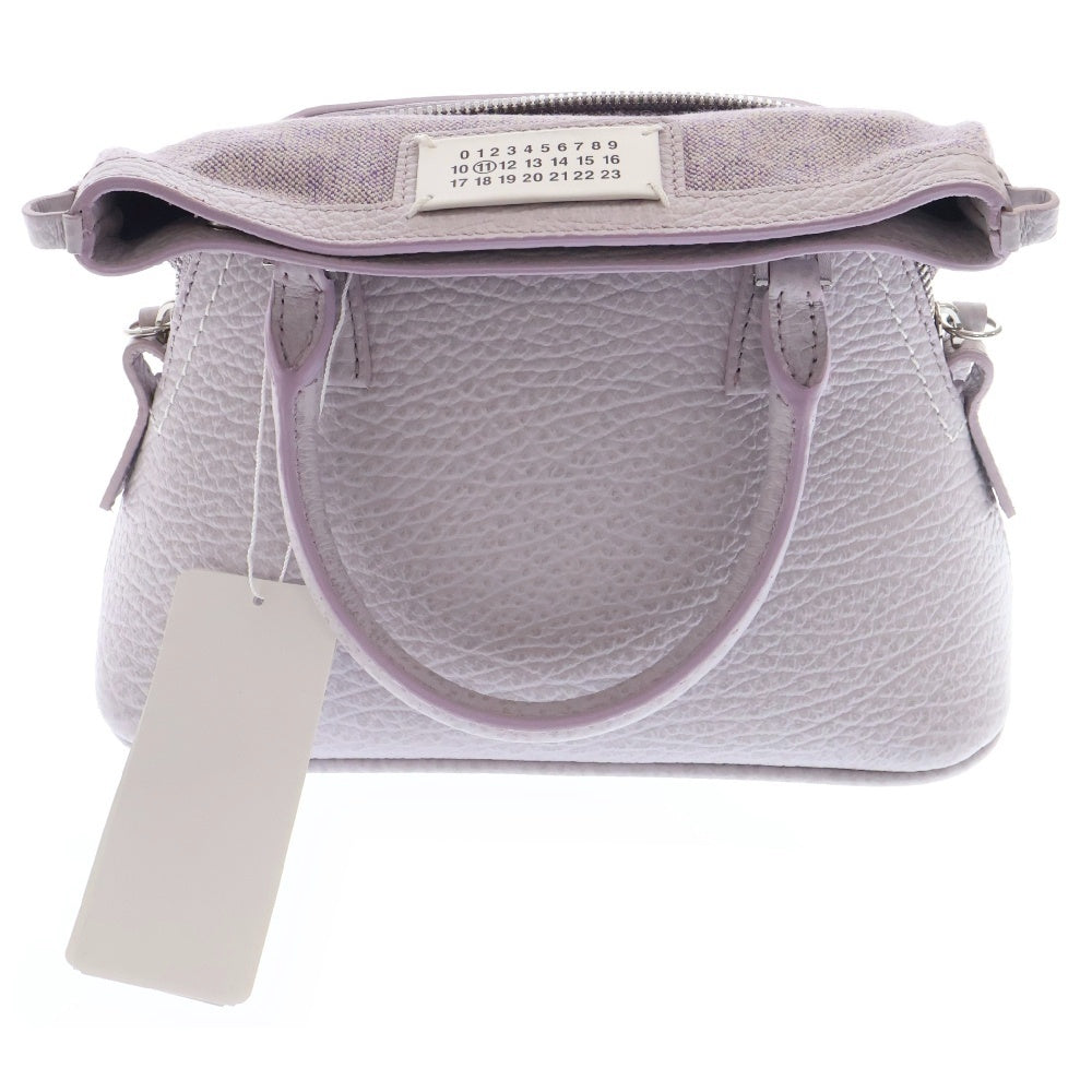 Maison Margiela 11(メゾンマルジェラ11) 5AC マイクロ 2way レザー ハンドバッグ ショルダーバッグ パープル S56WG0081 P4455
