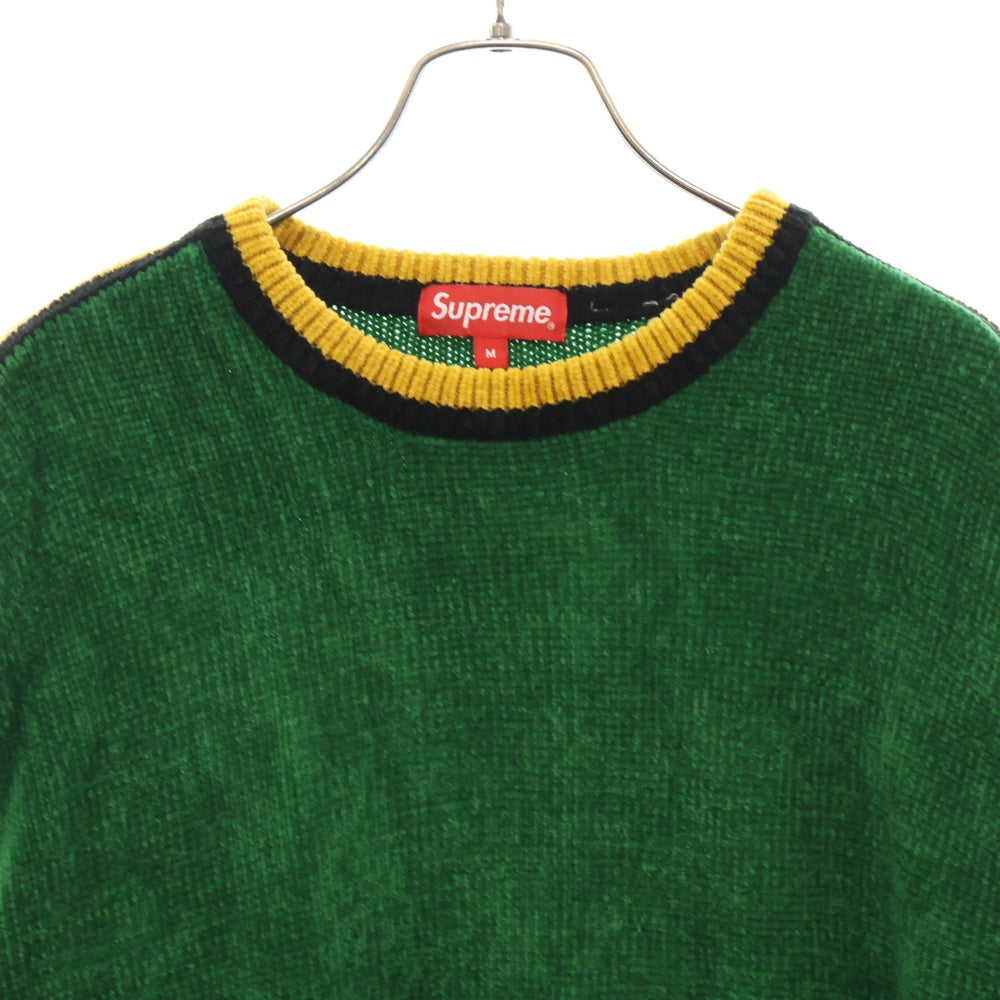 SUPREME(シュプリーム) 22AW Stripe Chenille Sweater ニットセーター グリーン
