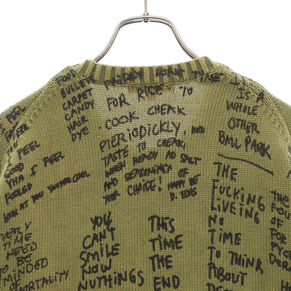 SUPREME(シュプリーム) 23SS Gonz Poems Sweater ゴンズ ポエムズ ニットセーター カーキ