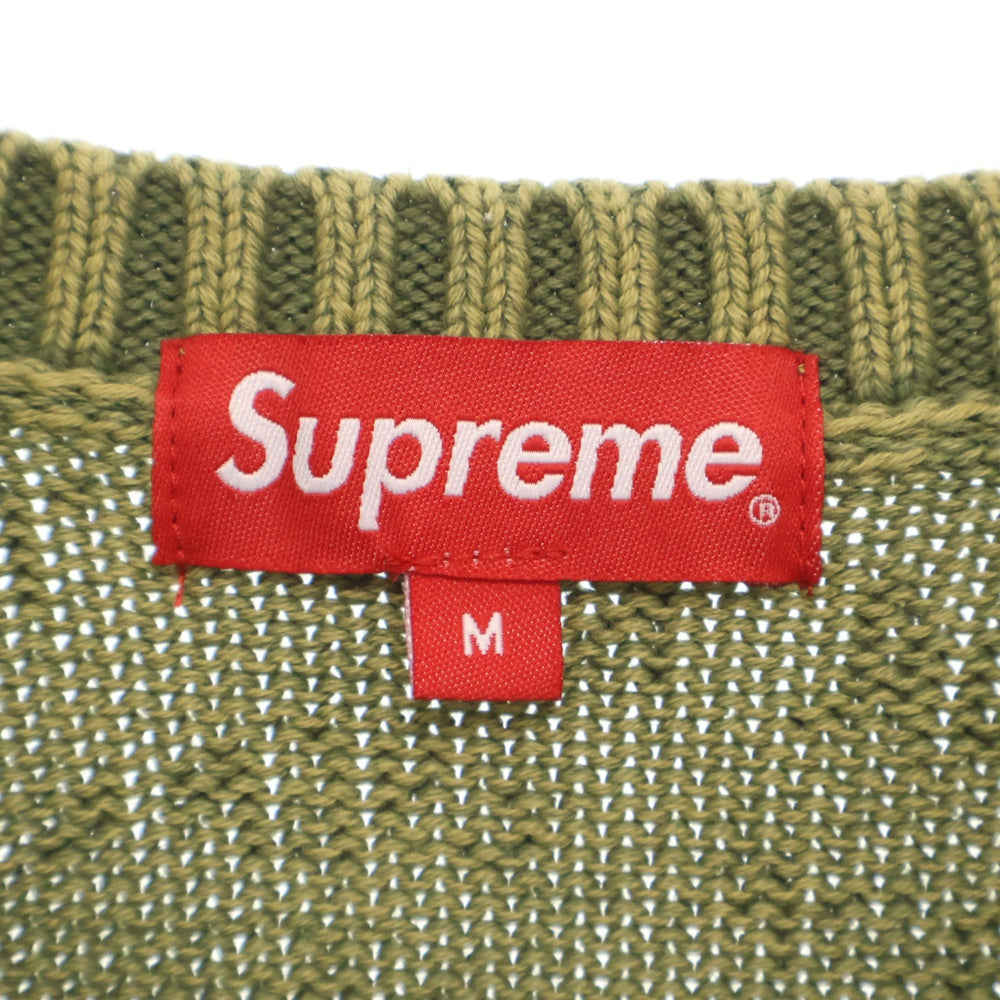 SUPREME(シュプリーム) 23SS Gonz Poems Sweater ゴンズ ポエムズ ニットセーター カーキ