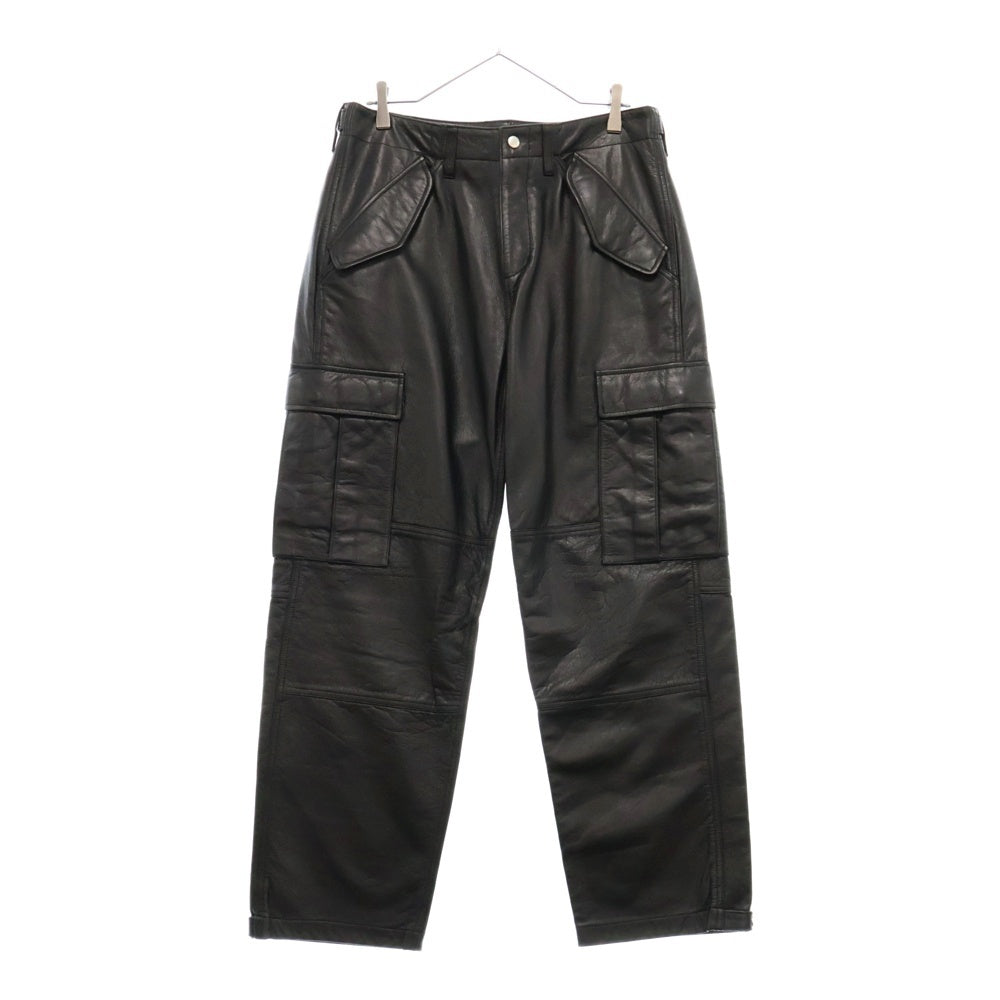 STUSSY(ステューシー) MILITARY CG PANT LTH レザー カーゴパンツ ブラック116682