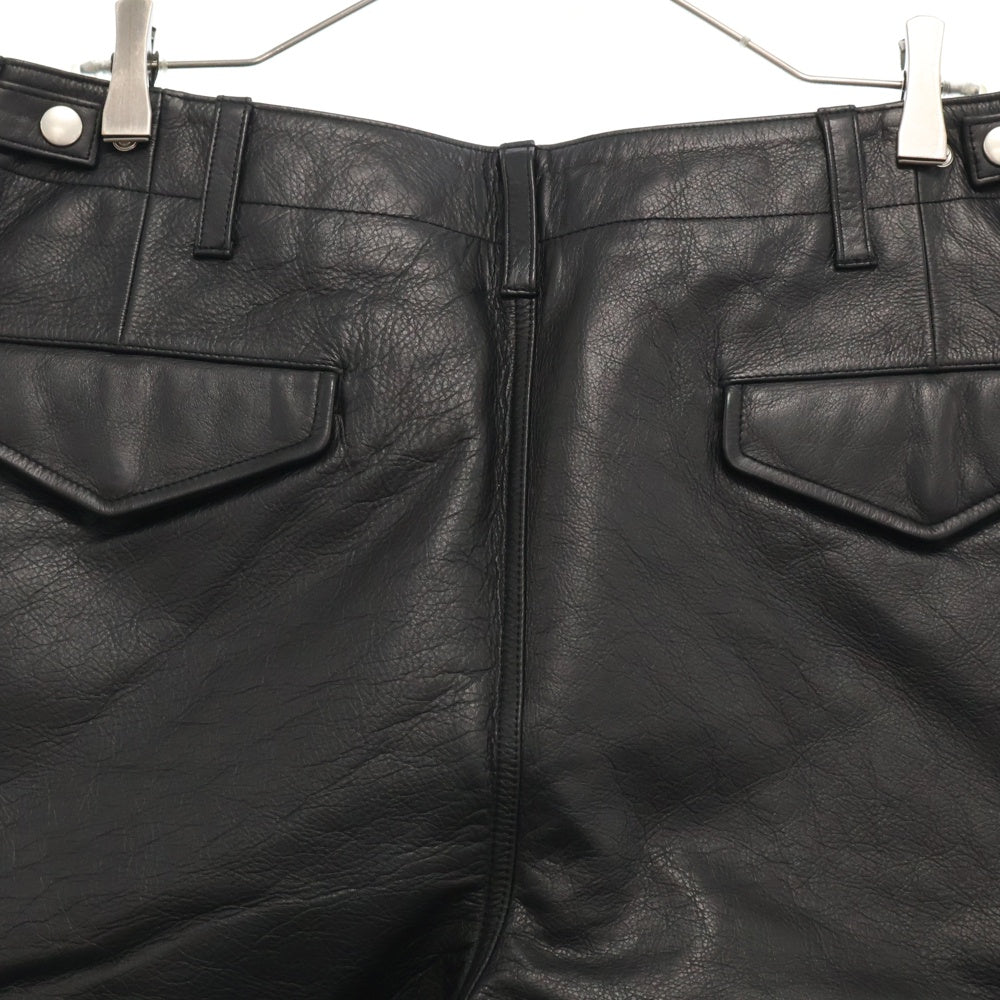 STUSSY(ステューシー) MILITARY CG PANT LTH レザー カーゴパンツ ブラック116682