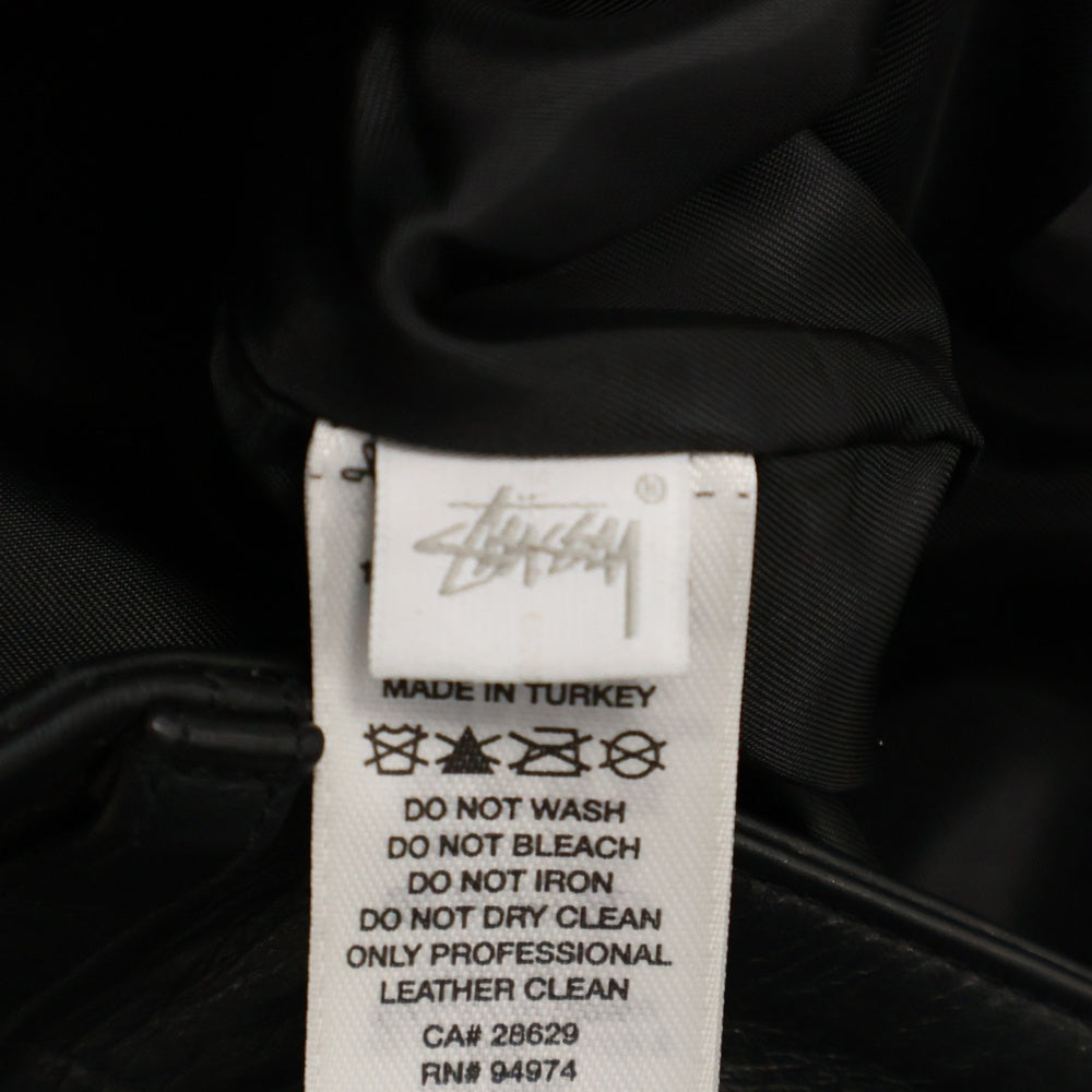 STUSSY(ステューシー) MILITARY CG PANT LTH レザー カーゴパンツ ブラック116682