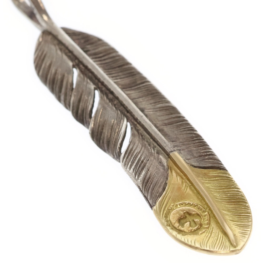 goro's(ゴローズ) 【現行】先金特大フェザー 左向き ペンダントトップ シルバー/ゴールド