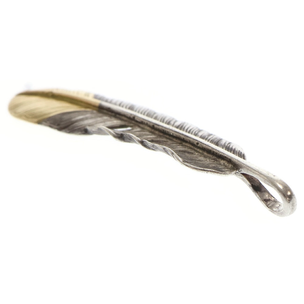 goro's(ゴローズ) 【現行】先金特大フェザー 左向き ペンダントトップ シルバー/ゴールド