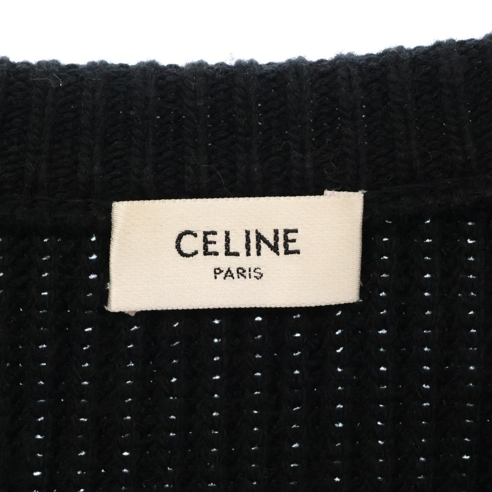 CELINE(セリーヌ) フロントロゴデザイン オーバーサイズ ニット セーター ブラック 2A19R423P 38NO