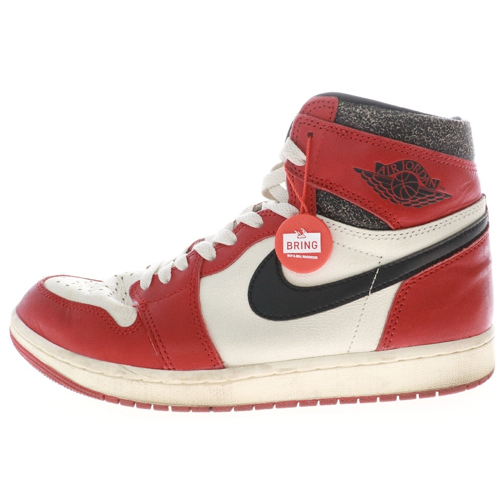 NIKE(ナイキ) AIR JORDAN 1 LOST&FOUND エアジョーダン1 ロスト&ファウンド ハイカットスニーカー ホワイト/レッド US9.5/27.5cm DZ5485-612