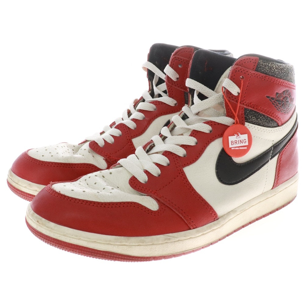 NIKE(ナイキ) AIR JORDAN 1 LOST&FOUND エアジョーダン1 ロスト&ファウンド ハイカットスニーカー ホワイト/レッド US9.5/27.5cm DZ5485-612