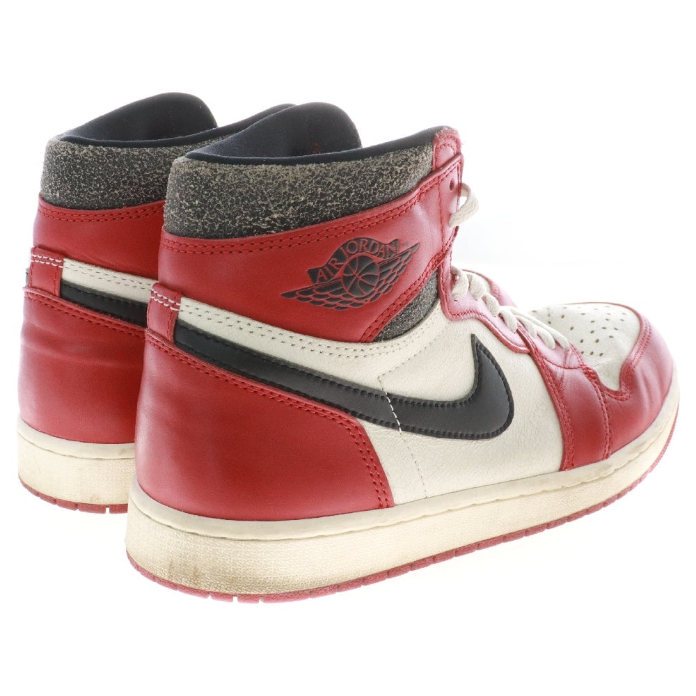 NIKE(ナイキ) AIR JORDAN 1 LOST&FOUND エアジョーダン1 ロスト&ファウンド ハイカットスニーカー ホワイト/レッド US9.5/27.5cm DZ5485-612