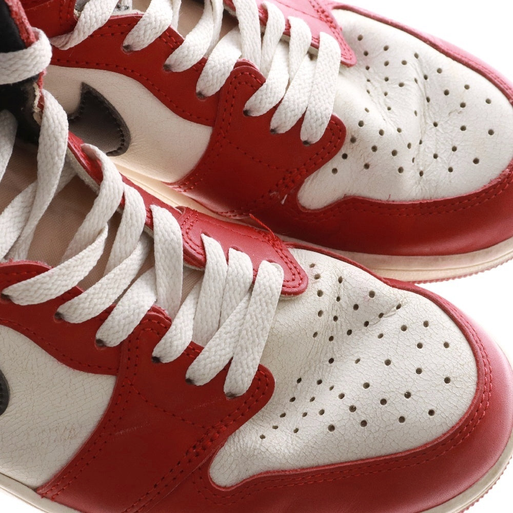 NIKE(ナイキ) AIR JORDAN 1 LOST&FOUND エアジョーダン1 ロスト&ファウンド ハイカットスニーカー ホワイト/レッド US9.5/27.5cm DZ5485-612