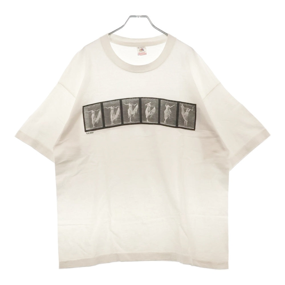 VINTAGE(ヴィンテージ) 90s Eadweard Muybridge エドワードマイブリッジ プリント半袖Tシャツ ホワイト