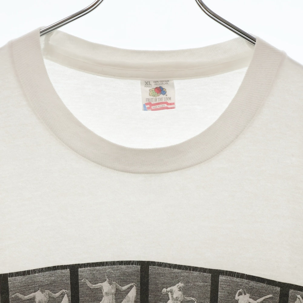 VINTAGE(ヴィンテージ) 90s Eadweard Muybridge エドワードマイブリッジ プリント半袖Tシャツ ホワイト