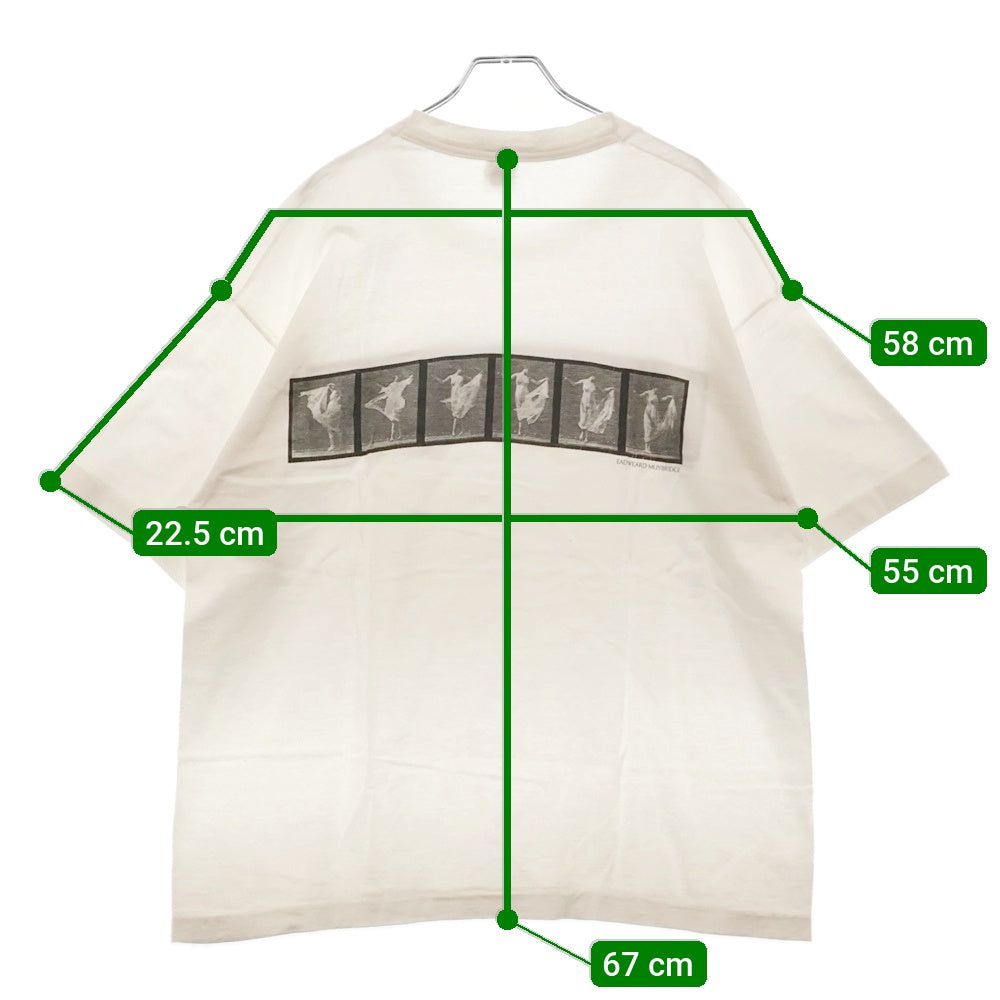 VINTAGE(ヴィンテージ) 90s Eadweard Muybridge エドワードマイブリッジ プリント半袖Tシャツ ホワイト