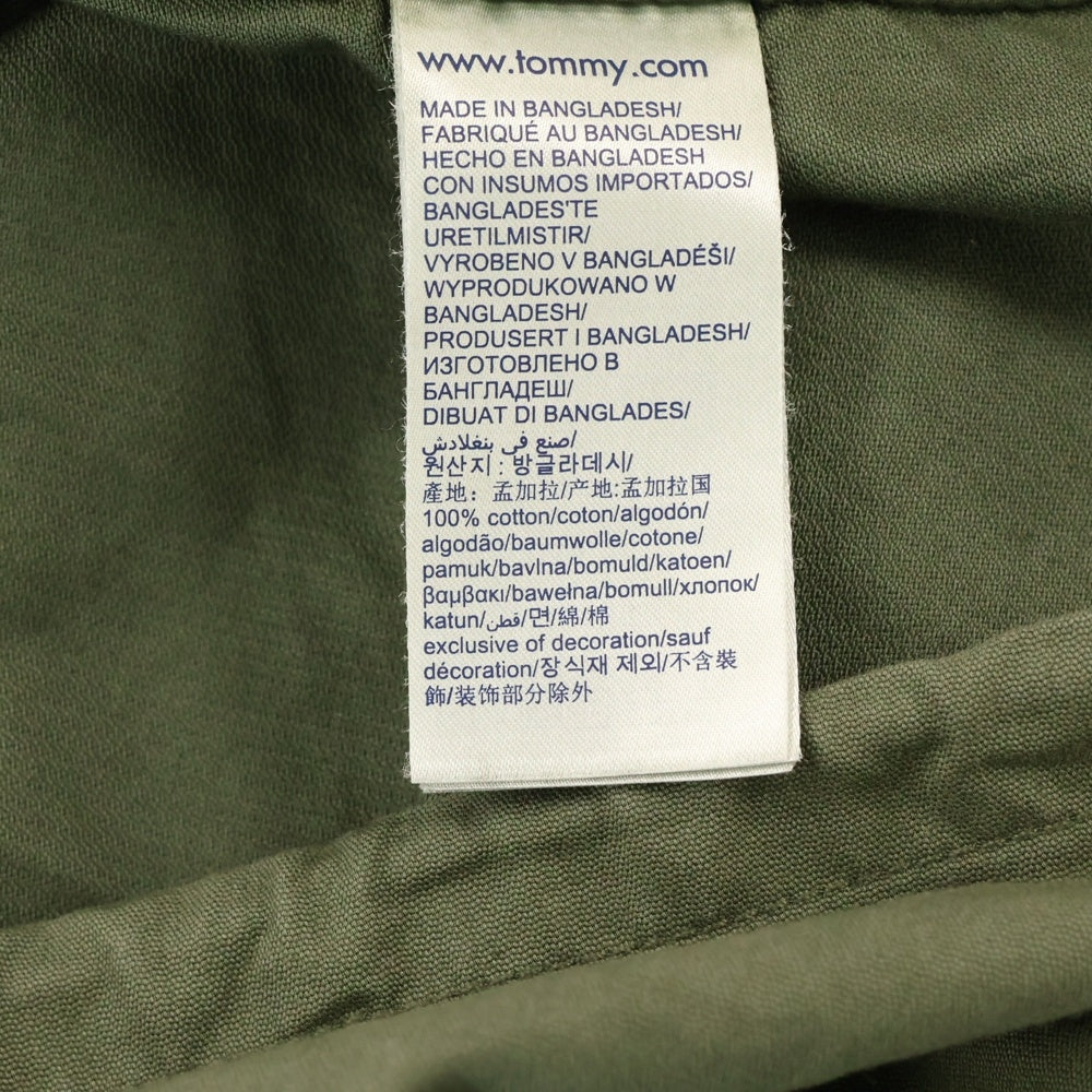 TOMMY JEANS(トミージーンズ) バックロゴプリント コットン長袖シャツ グリーン DM0DM13348