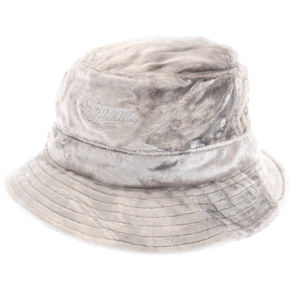SUPREME(シュプリーム) 22SS Crushed Vevet Crusher ベルベット クラッシャーハット 帽子 シルバー