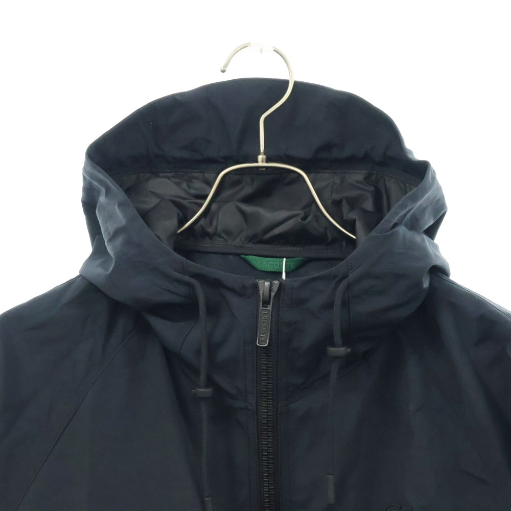 LACOSTE(ラコステ) フロントロゴ フーデッド ナイロン ジャケット ブラック