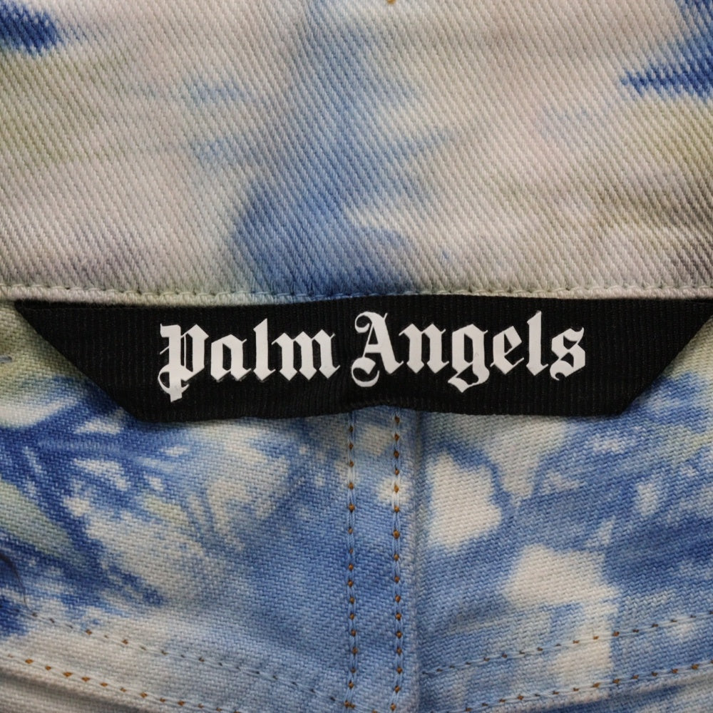 Palm Angels(パームエンジェルス) タイダイ染め ダメージ加工 ボタンフライデニムパンツ マルチ PMYB010S20797001