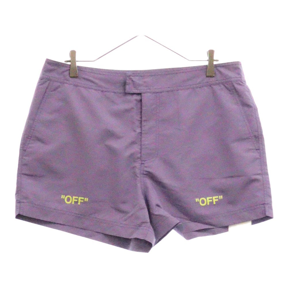 OFF-WHITE(オフホワイト) Logo Swim Shorts ロゴ ショーツ ハーフパンツ パープル OMFD002S23FAB001