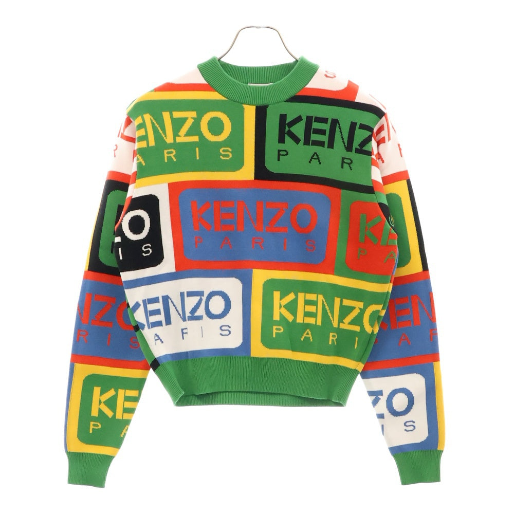 KENZO(ケンゾー) PARIS LABEL JUMPER 総柄 ニットセーター マルチ レディース