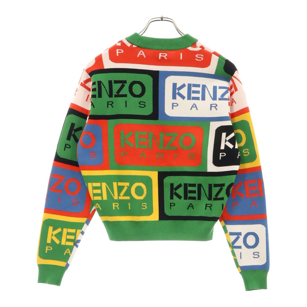 KENZO(ケンゾー) PARIS LABEL JUMPER 総柄 ニットセーター マルチ レディース