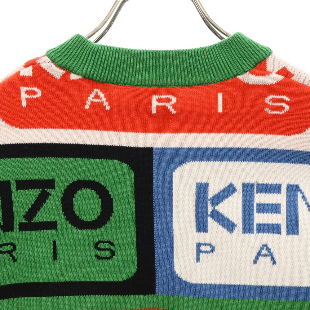 KENZO(ケンゾー) PARIS LABEL JUMPER 総柄 ニットセーター マルチ レディース