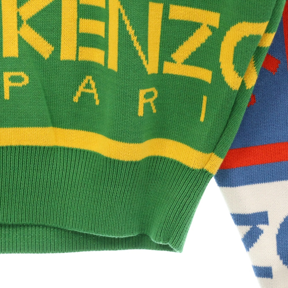 KENZO(ケンゾー) PARIS LABEL JUMPER 総柄 ニットセーター マルチ レディース