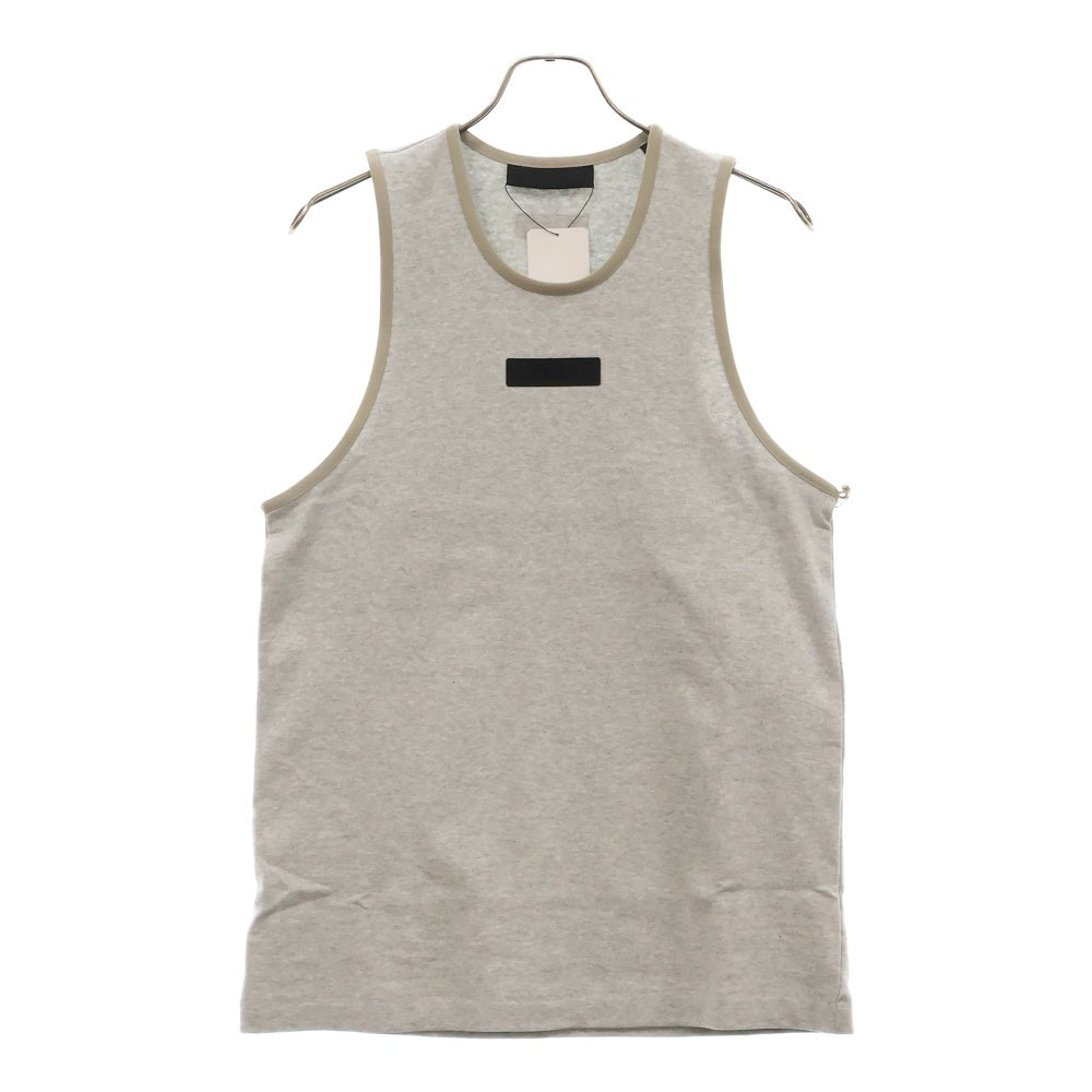 ESSENTIALS FEAR OF GOD(エッセンシャル フィアオブゴッド) ヘビーウェイト ラバーロゴ ノースリーブ タンクトップ グレー 669-20059013
