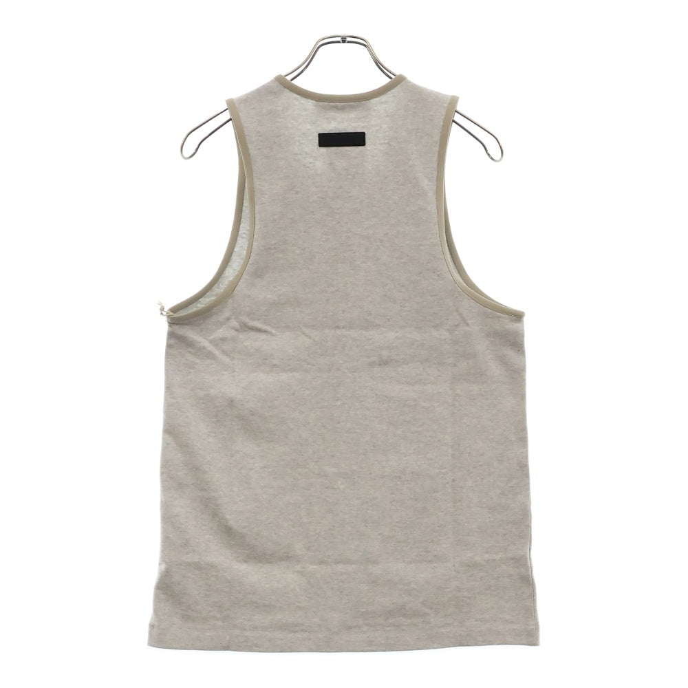 ESSENTIALS FEAR OF GOD(エッセンシャル フィアオブゴッド) ヘビーウェイト ラバーロゴ ノースリーブ タンクトップ グレー 669-20059013