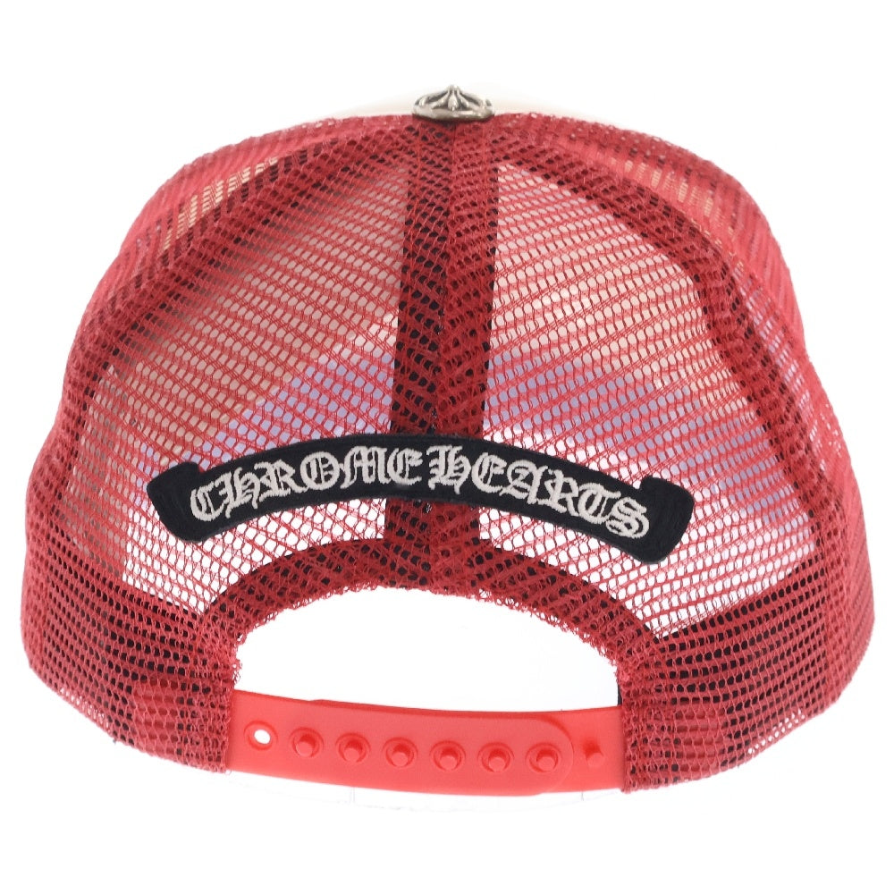 CHROME HEARTS(クロムハーツ) ×マッティボーイ セックスレコードロゴトラッカーハット メッシュキャップ 帽子 クロスボール ホワイト/レッド