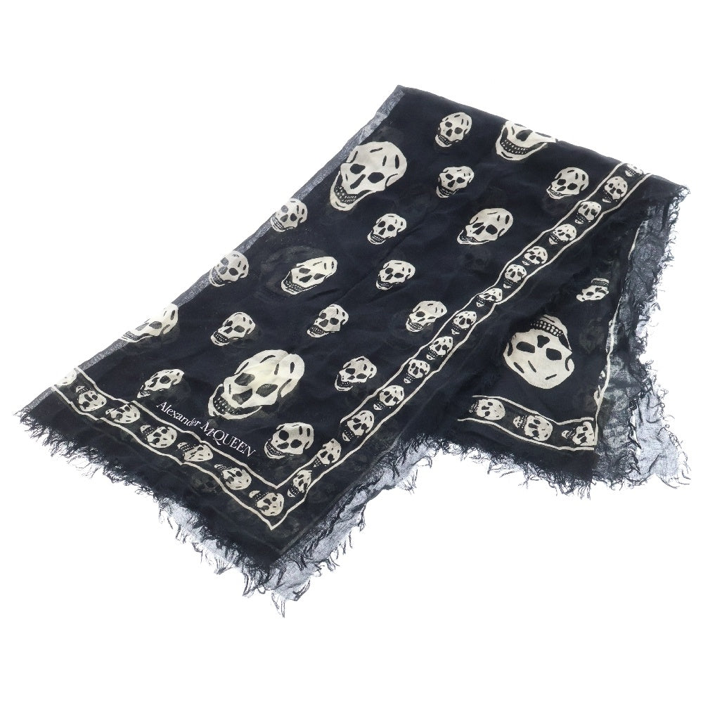Alexander McQueen(アレキサンダーマックイーン) バイカースカル スカーフ ブラック 557717 4943Q