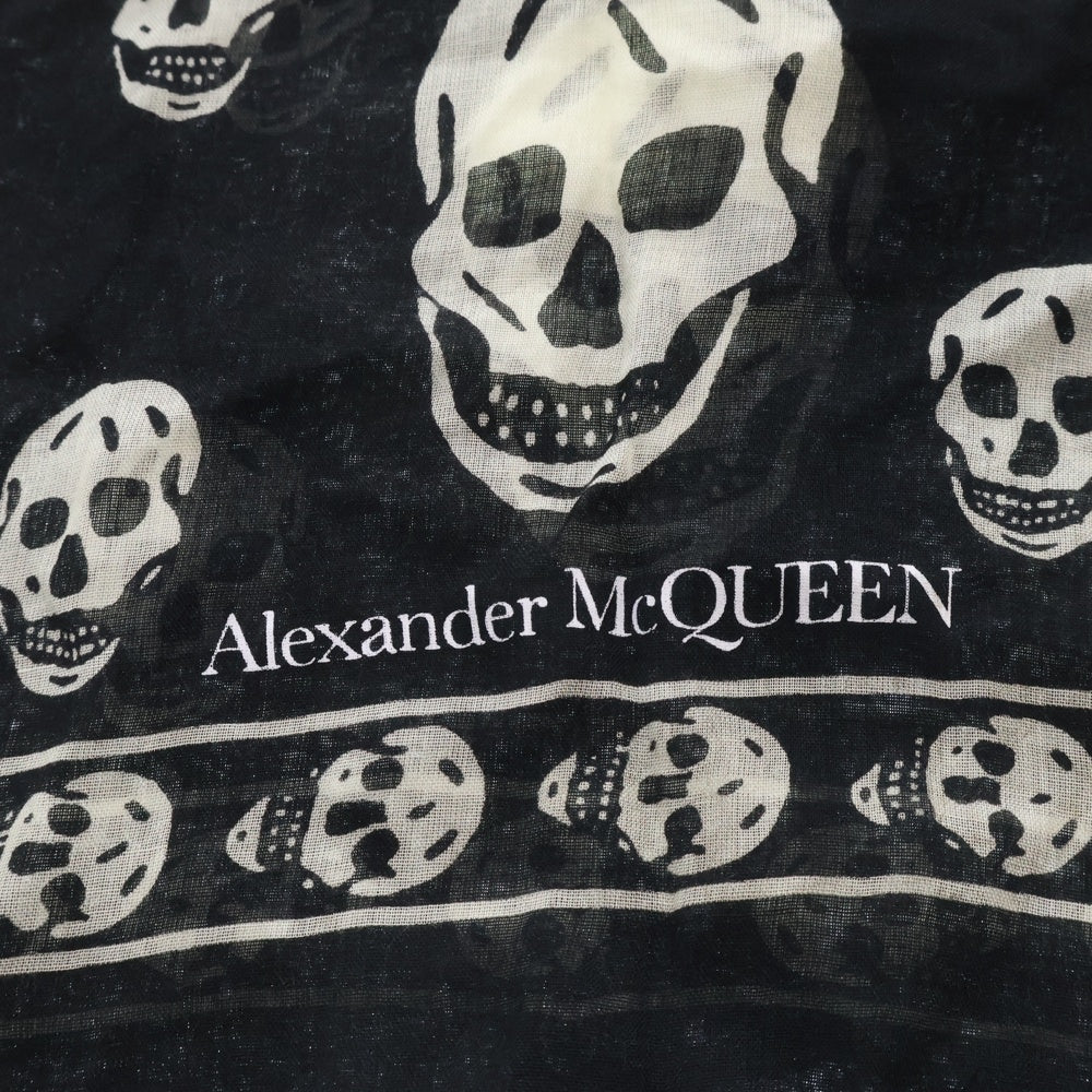Alexander McQueen(アレキサンダーマックイーン) バイカースカル スカーフ ブラック 557717 4943Q